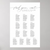 Elegante 13 tafels Vind uw zitplaatskaart Poster (Voorkant)