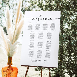 Elegante 13 Tafels Welkom Zitplaats Chart Poster