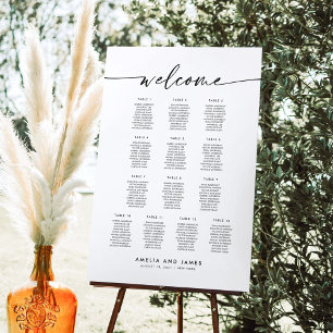 Elegante 13 Tafels Welkom Zitplaats Chart Poster