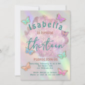 Elegante 13e verjaardag Party uitnodiging meisje (Voorkant)