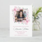 Elegante 13e verjaardag uitnodigingen Foto Boho (Staand voorkant)