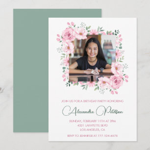 Elegante 13e verjaardag uitnodigingen Foto Boho