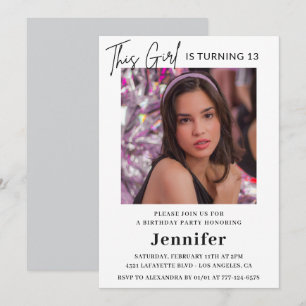 Elegante 13e verjaardag uitnodigingen Foto Modern