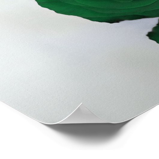 Elegante 14 tafel smaragd groen Roos zitschema Poster (Hoek)