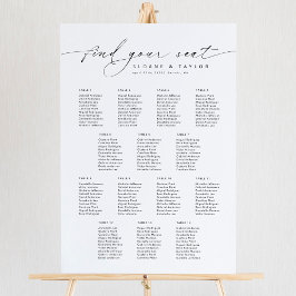 Elegante 14 tafels Vind uw zitplaatskaart Poster