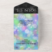 Elegante 14e Opal Huwelijksjubileum Viering All In One Uitnodiging (Buitenkant)