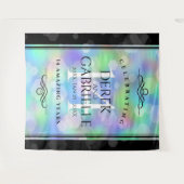 Elegante 14e Opal Huwelijksjubileum Viering Wandkleed (Voorkant (horizontaal))