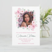 Elegante 14e verjaardag uitnodigingen Foto Boho (Staand voorkant)