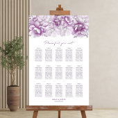 Elegante 15 Tafel Roze Bloemen Trouwstoel Grafiek Poster