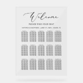 Elegante 15 Tafels Huwelijk Acryl Zitting Grafiek Acryl Bord (Voorkant)