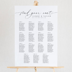 Elegante 15 Tafels Vind Uw Plaats Zitplaatsindelin Poster