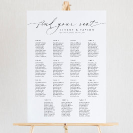 Elegante 15 tafels Vind uw zitplaatskaart Poster