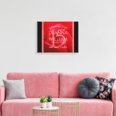 Elegante 15e Roze Huwelijksverjaardag Feest Canvas Afdruk (Insitu (Woonkamer))
