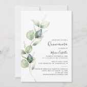 Elegante 15e verjaardag Eucalyptus Quinceanera Kaart (Voorkant)