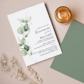 Elegante 15e verjaardag Eucalyptus Quinceanera Kaart