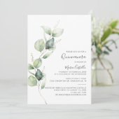 Elegante 15e verjaardag Eucalyptus Quinceanera Kaart (Staand voorkant)