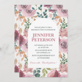 Elegante 15e verjaardag uitnodigingen Floral Boho (Voorkant / Achterkant)