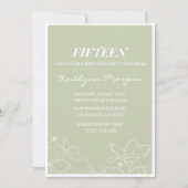 Elegante 15e verjaardag uitnodigingen Modern Flora (Voorkant)