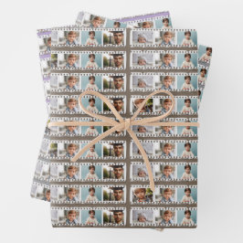 Elegante 16-foto familie en vriend film negatief inpakpapier vel