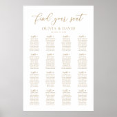 Elegante 16 tafels Vind uw zitplaatskaart Poster (Voorkant)