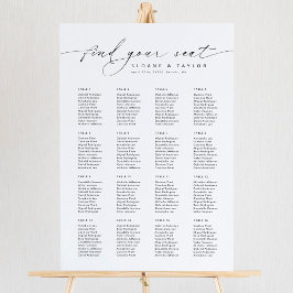 Elegante 16 tafels Vind uw zitplaatskaart Poster