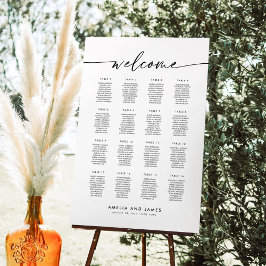 Elegante 16 tafels Welkom Zitplaatskaart Poster