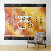 Elegante 16e bruiloftsjubileum met gouden topaas wandkleed (In Situ (horizontaal))