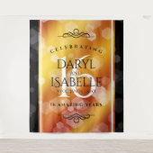 Elegante 16e bruiloftsjubileum met gouden topaas wandkleed (Voorkant)