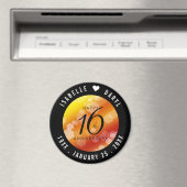 Elegante 16e Golden Topaz bruiloft Jubileum Magn Magneet (Insitu (Vaatwasser))