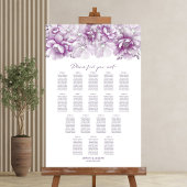 Elegante 17 Tafel Roze Bloemen Trouwstoel Grafiek Poster