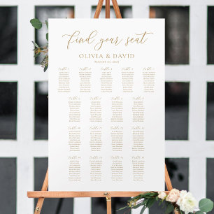 Elegante 17 tafels Vind uw zitplaatskaart Poster