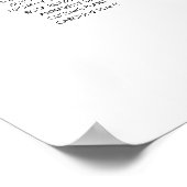 Elegante 17 tafels Welkom Zitplaatskaart Poster (Hoek)