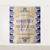 Elegante 17e Schelpen Huwelijksverjaardag Wandkleed (Voorkant)