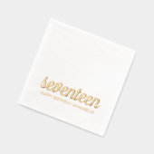 Elegante 17e verjaardag moderne gouden folie serve servetten (Links)