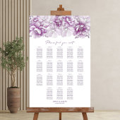 Elegante 18 Tafel Roze Bloemen Trouwstoel Grafiek Poster