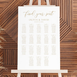 Elegante 18 tafels Vind uw zitplaatskaart Poster