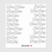 Elegante 18 volledige namen, kalligrafie script St Sticker