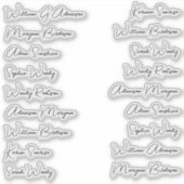 Elegante 18 volledige namen, kalligrafie script St Sticker