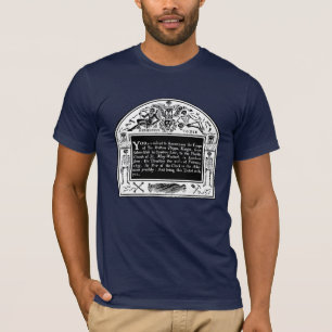 Elegante 18e-eeuwse Engelse rouwadvertentie T-shirt