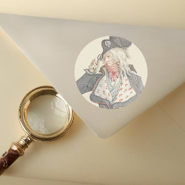 Elegante 18e-eeuwse Fransman met een monocle Ronde Sticker