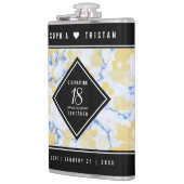 Elegante 18e Porseleinen Huwelijksverjaardag Heupfles (Links)