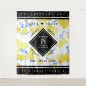 Elegante 18e Porseleinen Huwelijksverjaardag Wandkleed (Voorkant)