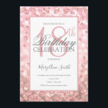 Elegante 18e Verjaardag Roos Gouden Glitter Lichte Kaart<br><div class="desc">Elegante 18e verjaardag Roos Gold Glitter Confetti & Lights uitnodiging sjabloon.</div>
