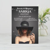 Elegante 18e verjaardag - schoonheid en gratie kaart (Staand voorkant)