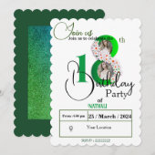 Elegante 18e verjaardag viering kaart (Voorkant / Achterkant)