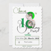 Elegante 18e verjaardag viering kaart (Voorkant)