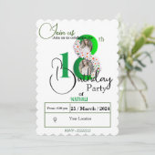 Elegante 18e verjaardag viering kaart (Staand voorkant)