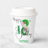 Elegante 18e verjaardag viering papieren bekers (Voorkant)