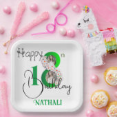 Elegante 18e verjaardag viering papieren bordje (Feest)