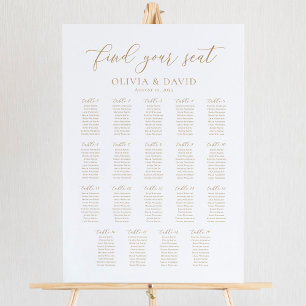 Elegante 19 tafels Vind uw zitplaatskaart Poster
